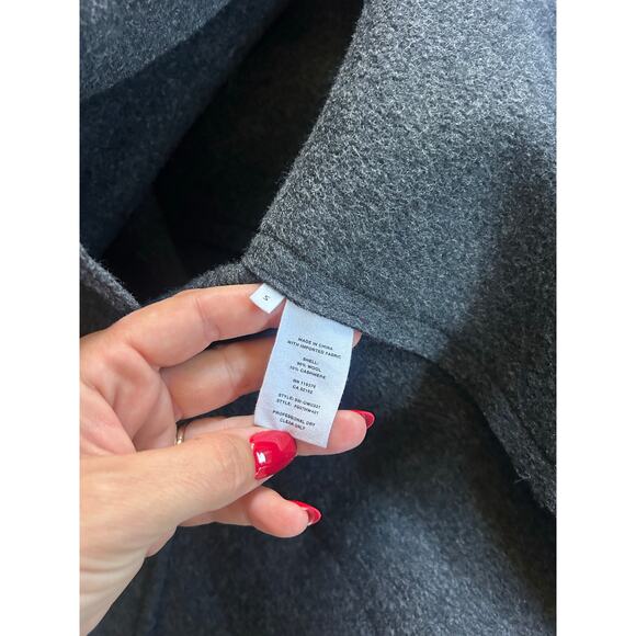 Helmut Lang Oversized Cocoon Cardigan Coat Blazer Wool Cashmere Charcoal Gray S - Picture 5 of 11
